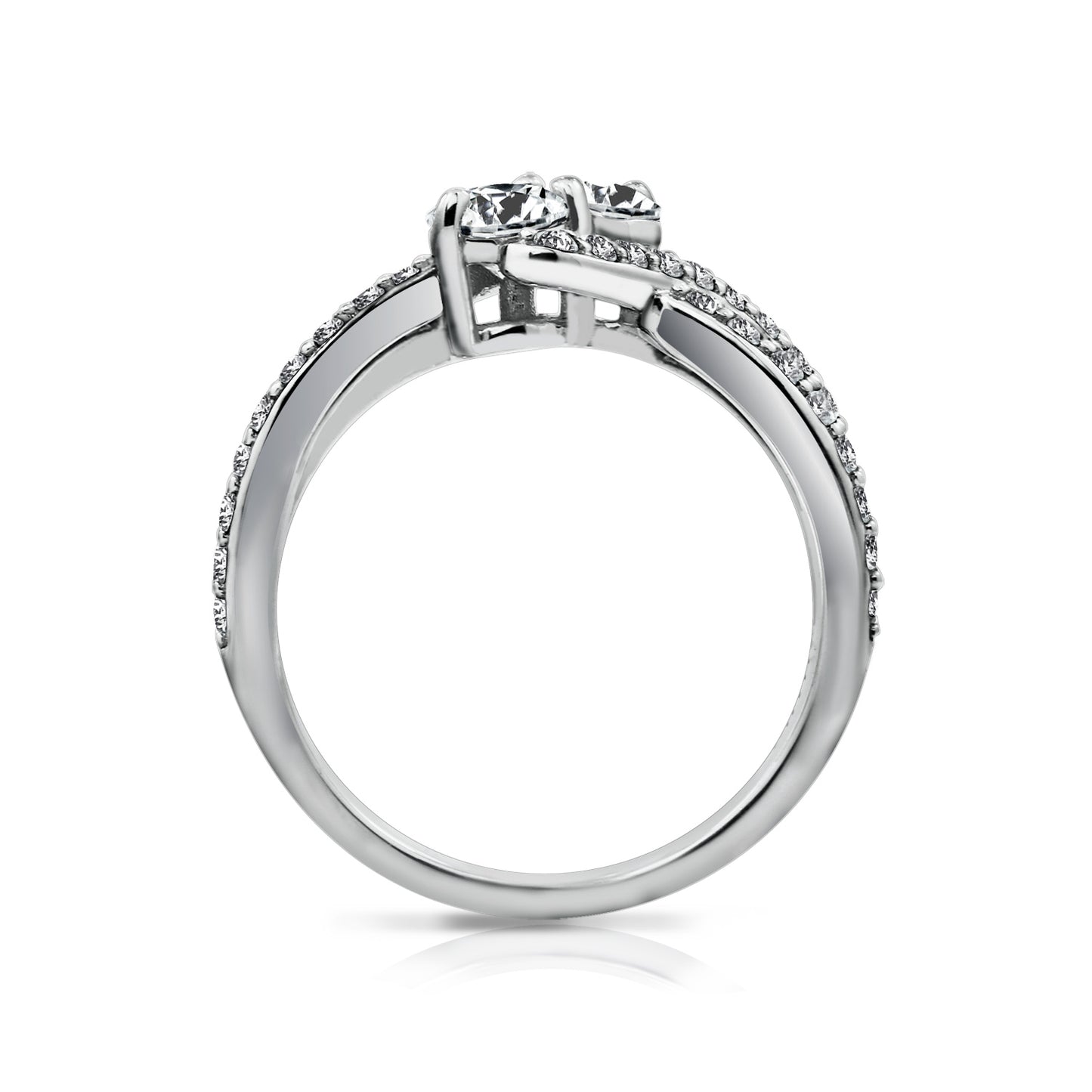 1.55 cttw Double Bypass Ring