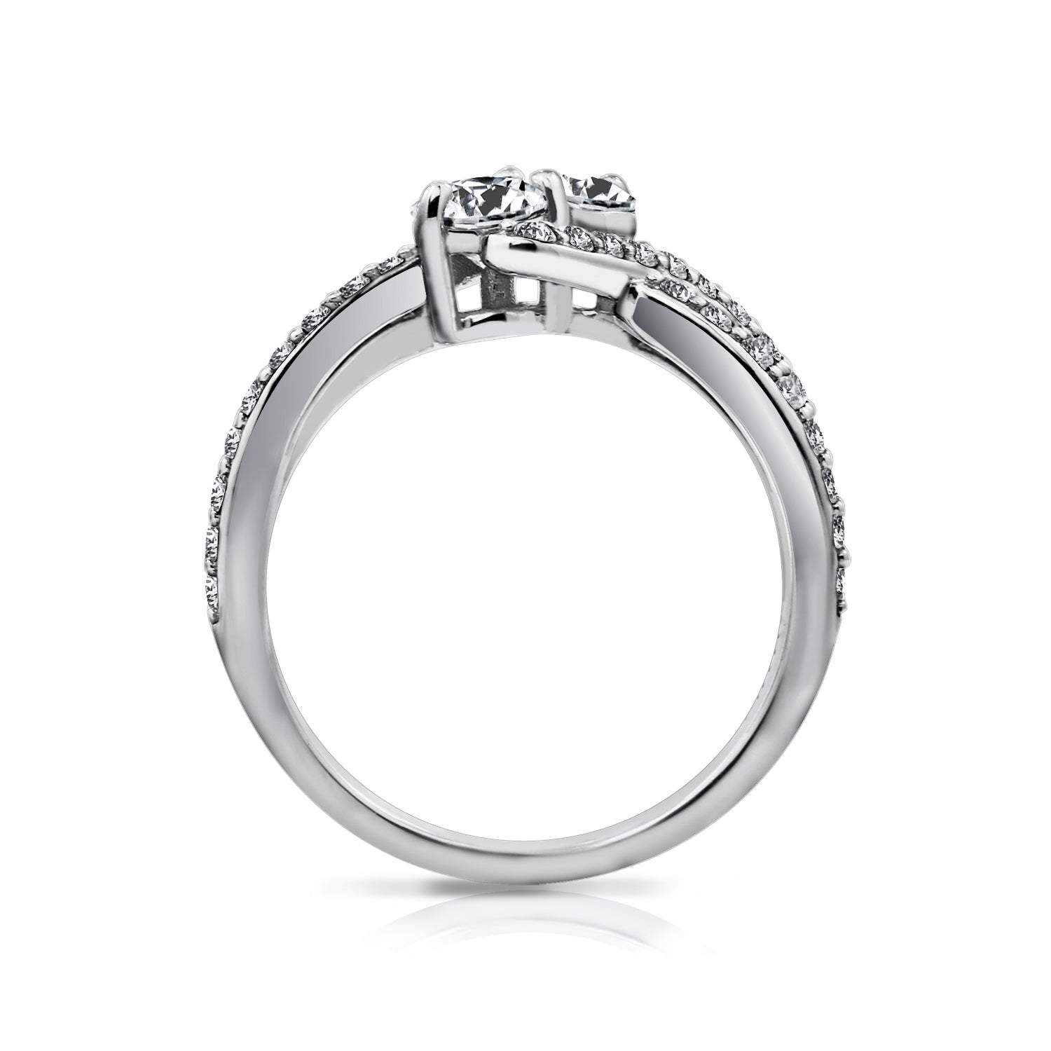1.55 cttw Double Bypass Ring