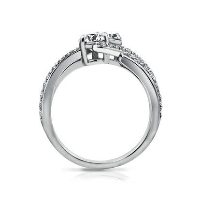 1.55 cttw Double Bypass Ring