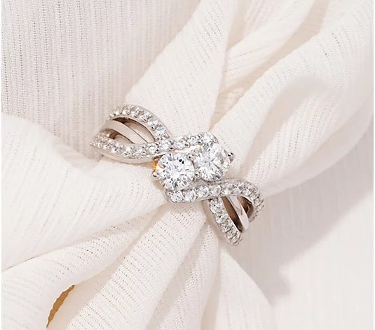 1.55 cttw Double Bypass Ring