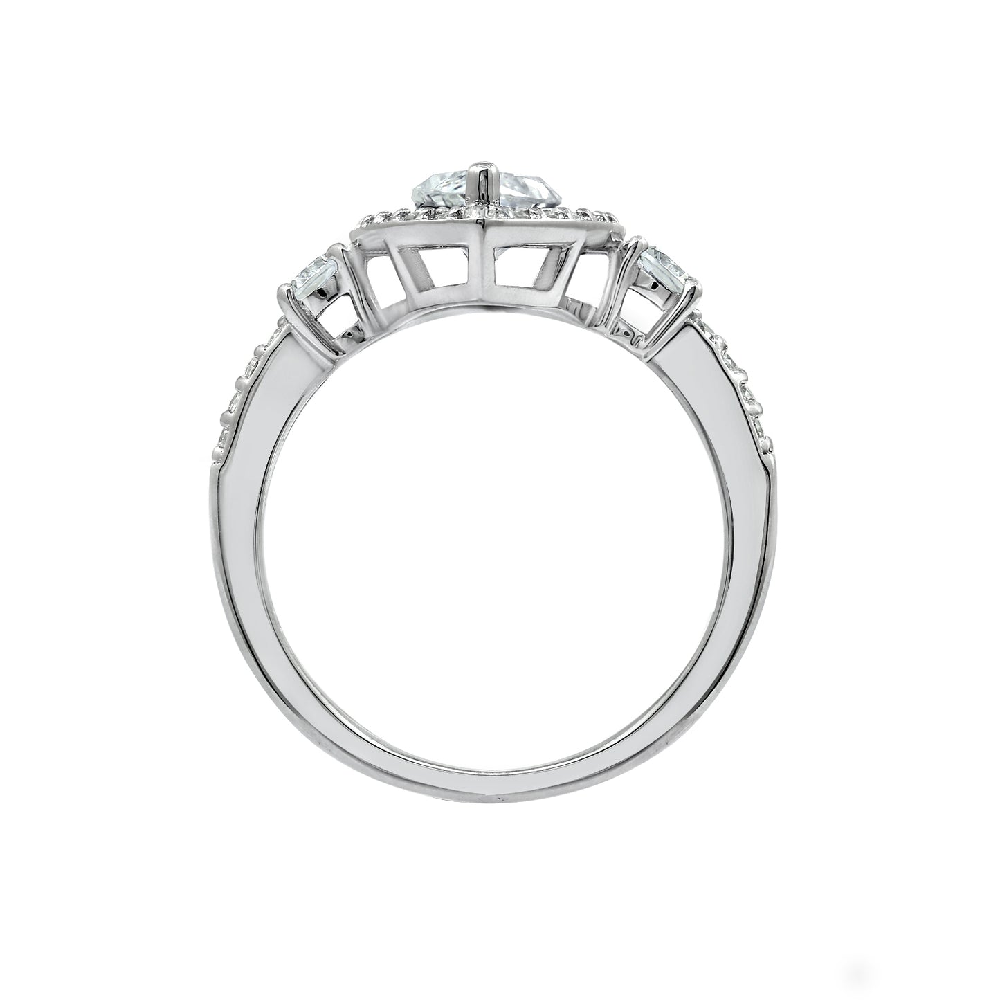 1.85 cttw Marquise Halo Ring