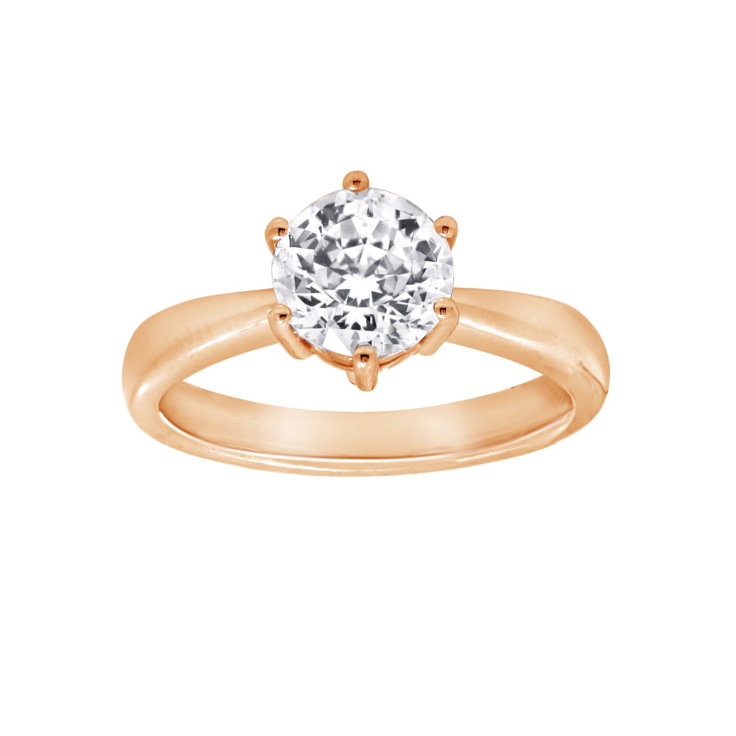 2.00cttw Six Prongs Round Solitaire Ring
