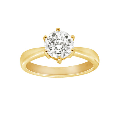 2.00cttw Six Prongs Round Solitaire Ring