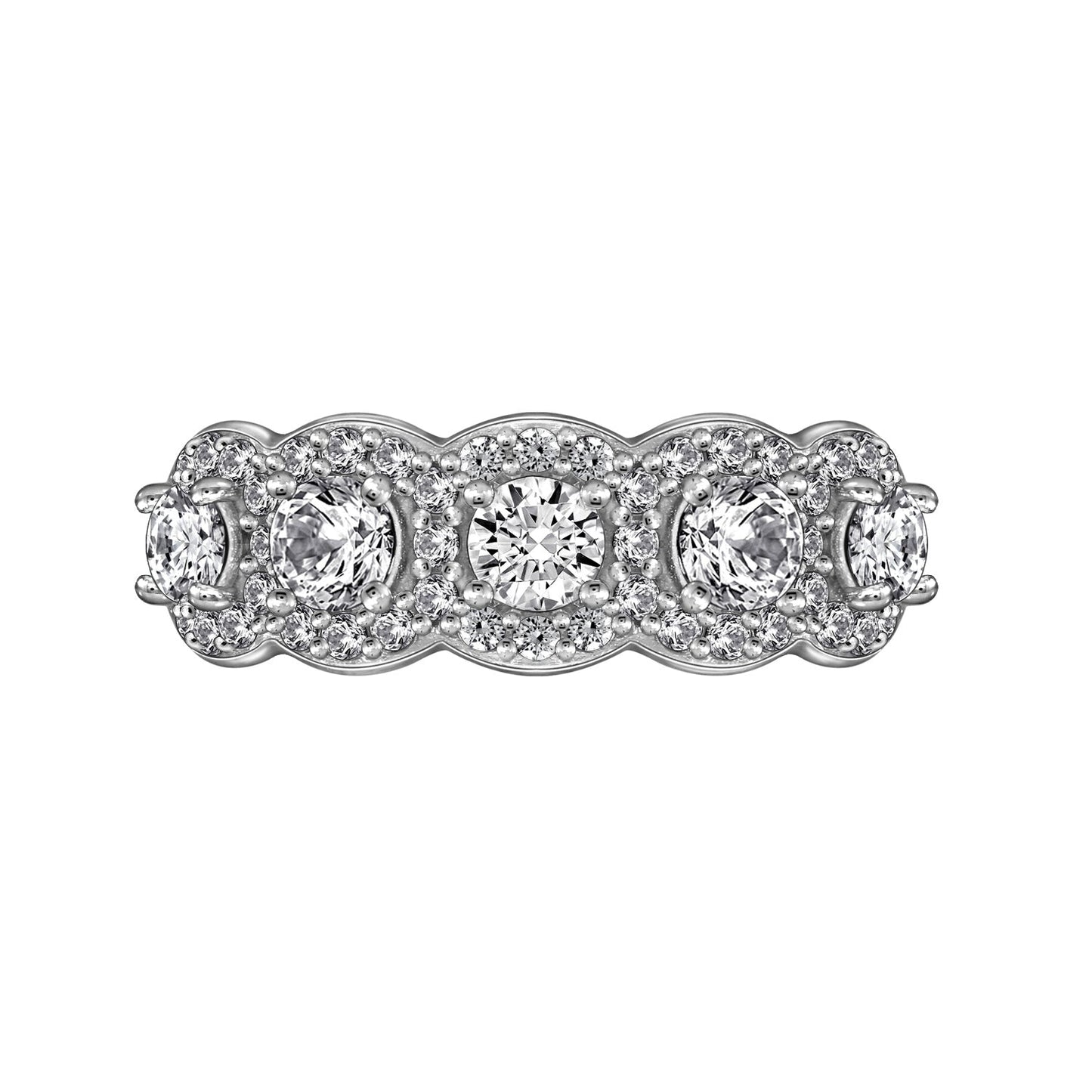 5-Stone Halo Ring R2913101