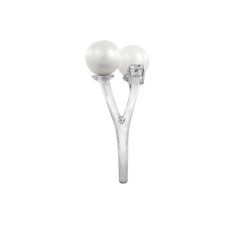Double Cultured Pearl Cuff Ring