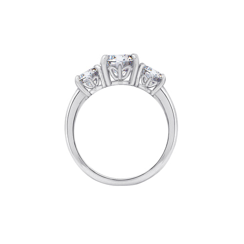 3.00cttw Round 3-Stone Ring