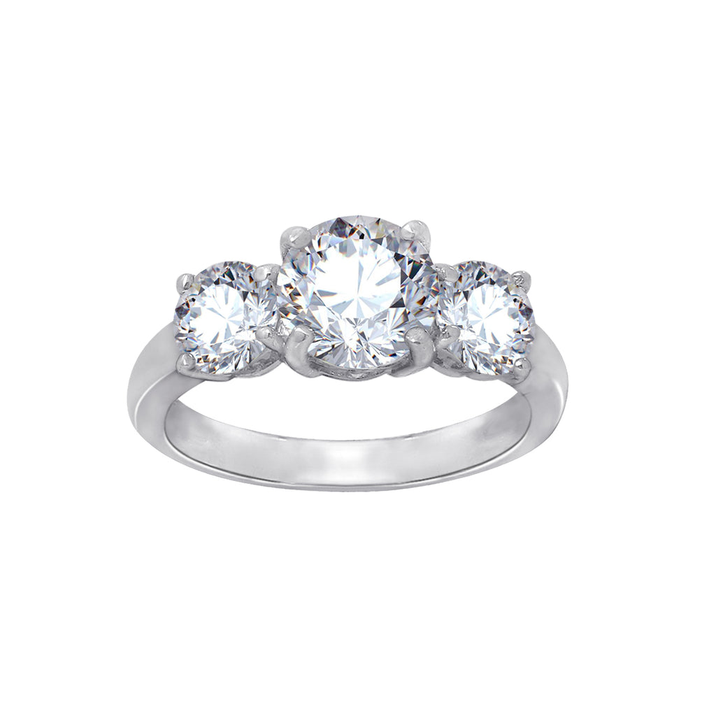 3.00cttw Round 3-Stone Ring