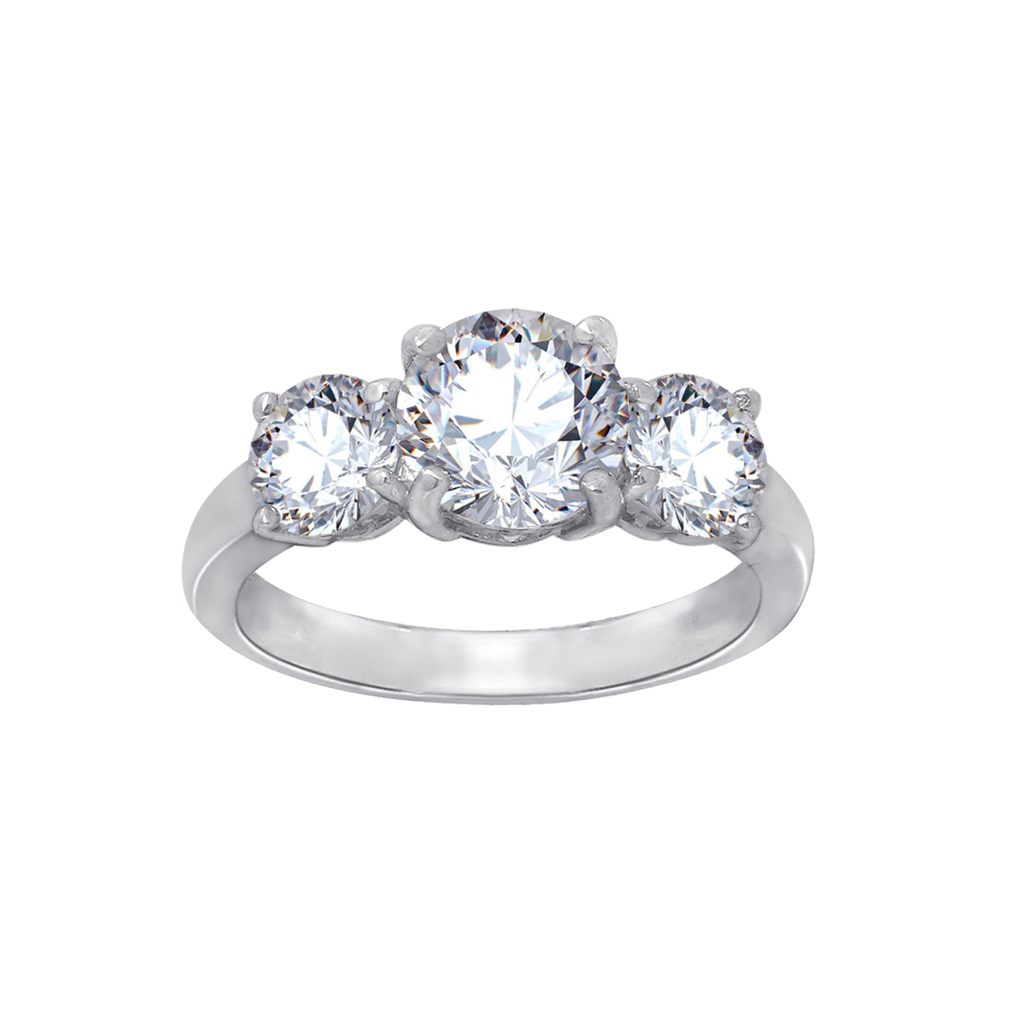 3.00cttw Round 3-Stone Ring