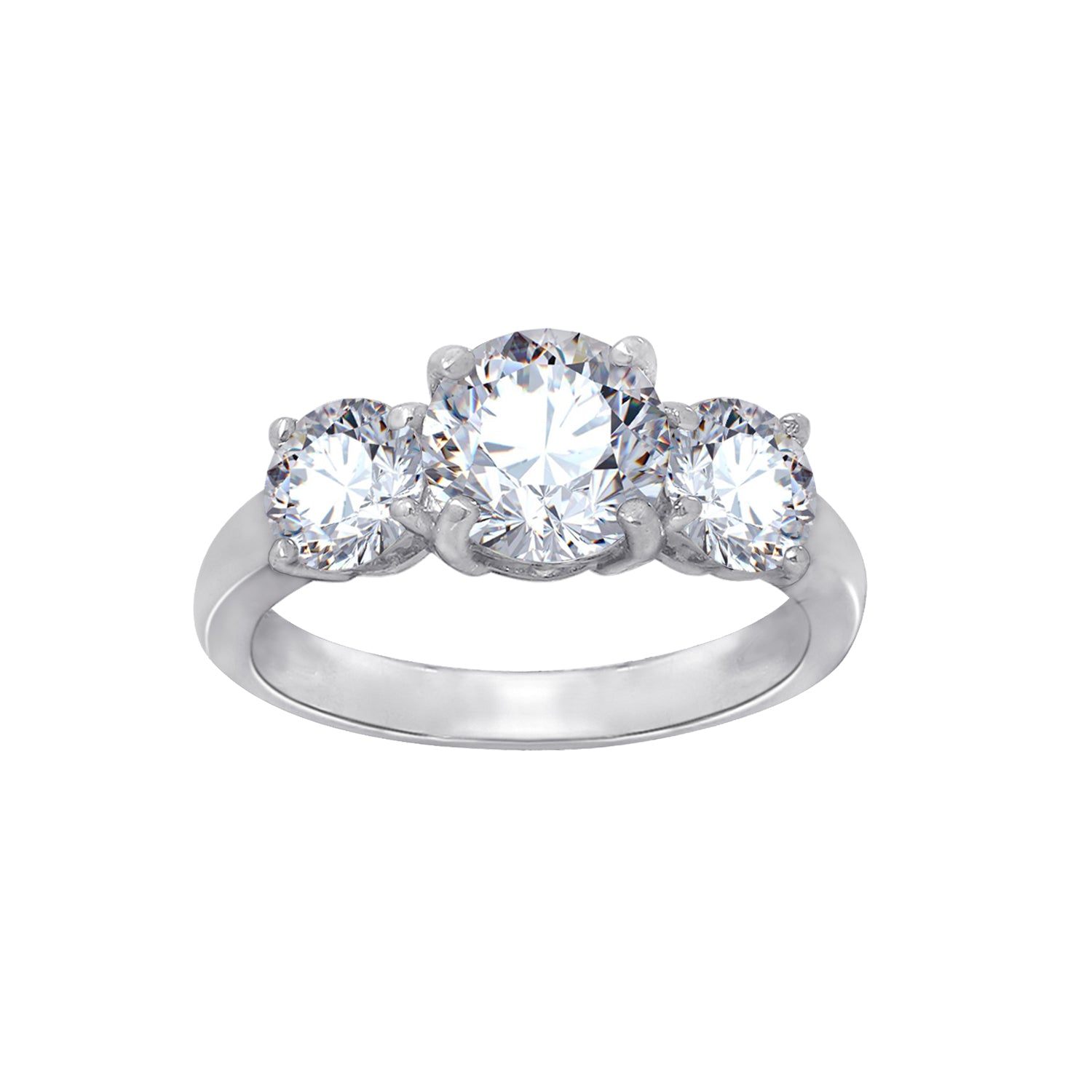 3.00cttw Round 3-Stone Ring
