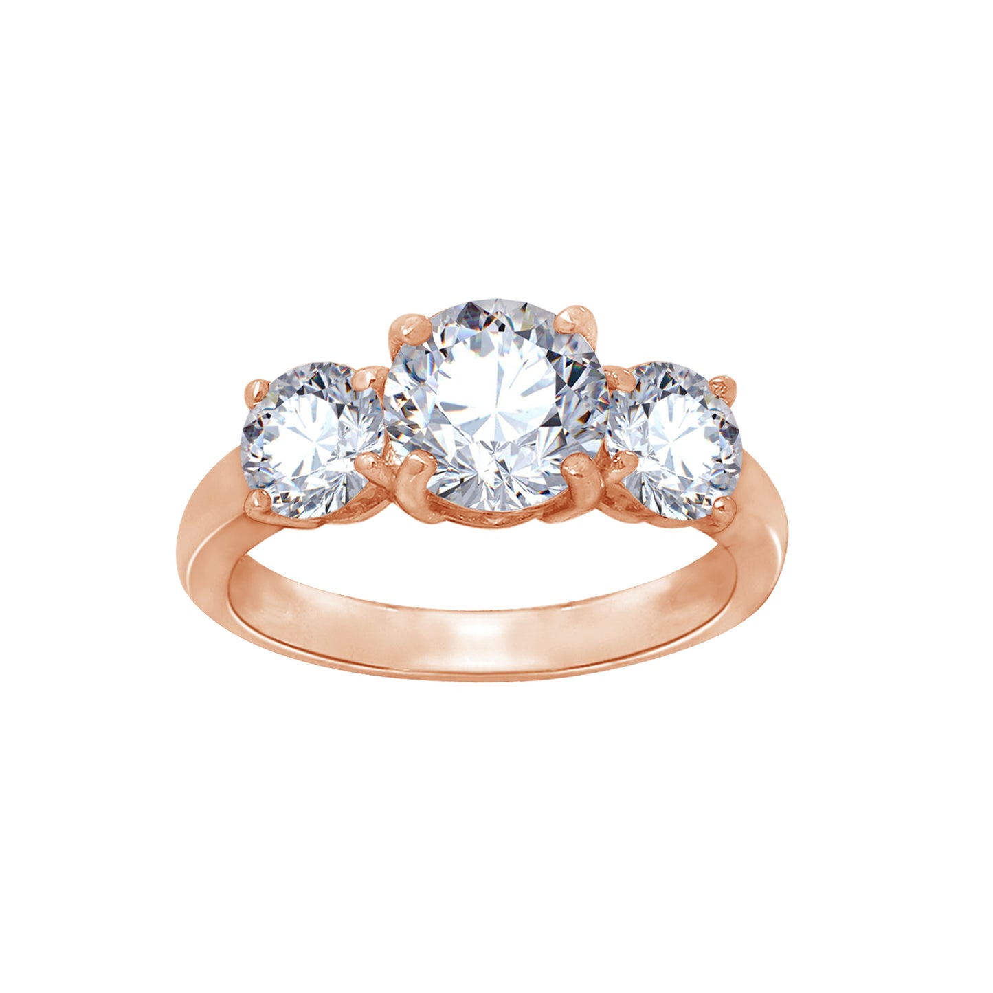 3.00cttw Round 3-Stone Ring