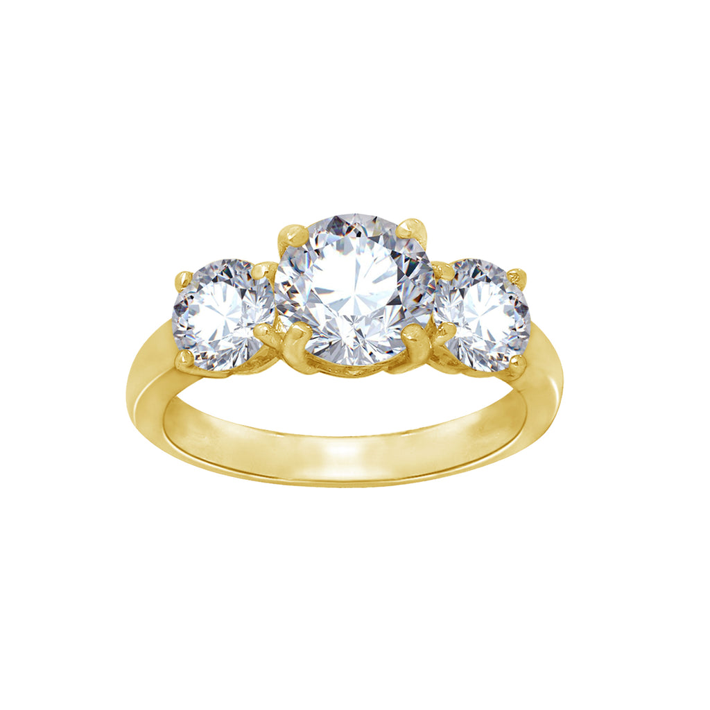 3.00cttw Round 3-Stone Ring