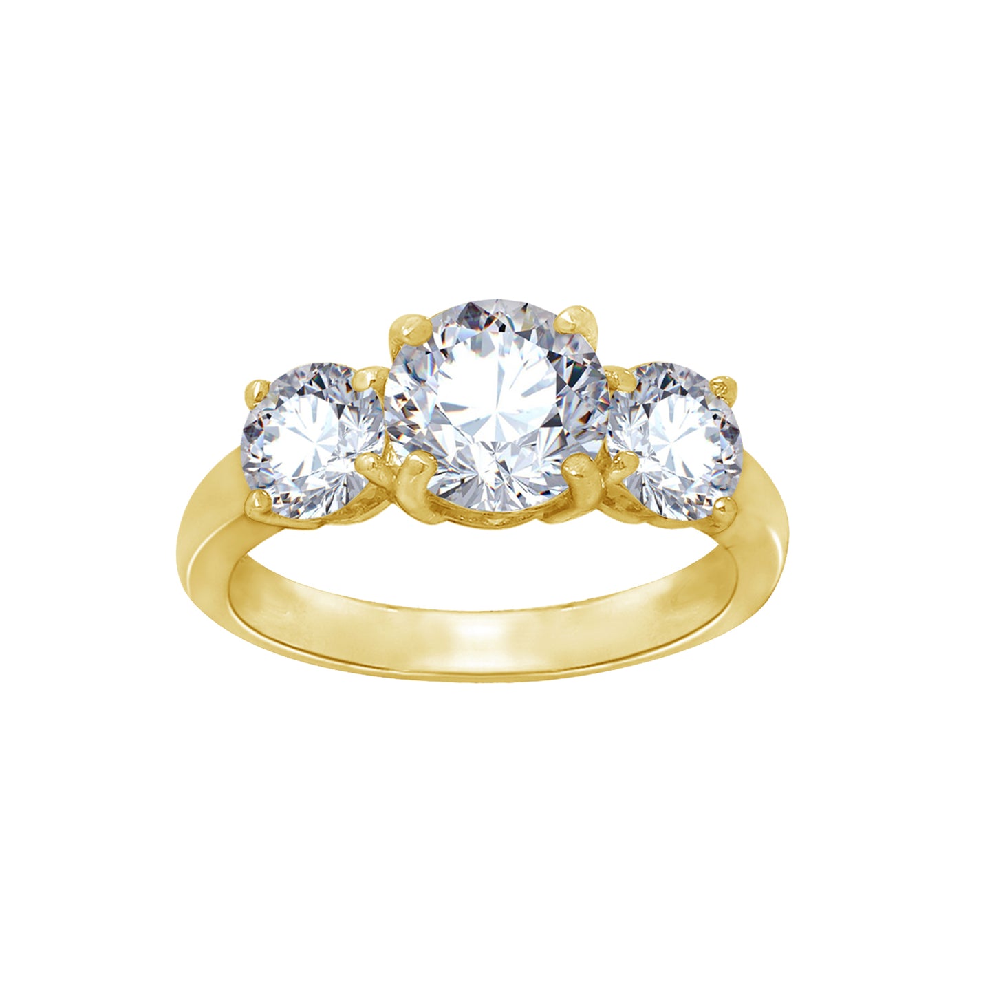 3.00cttw Round 3-Stone Ring