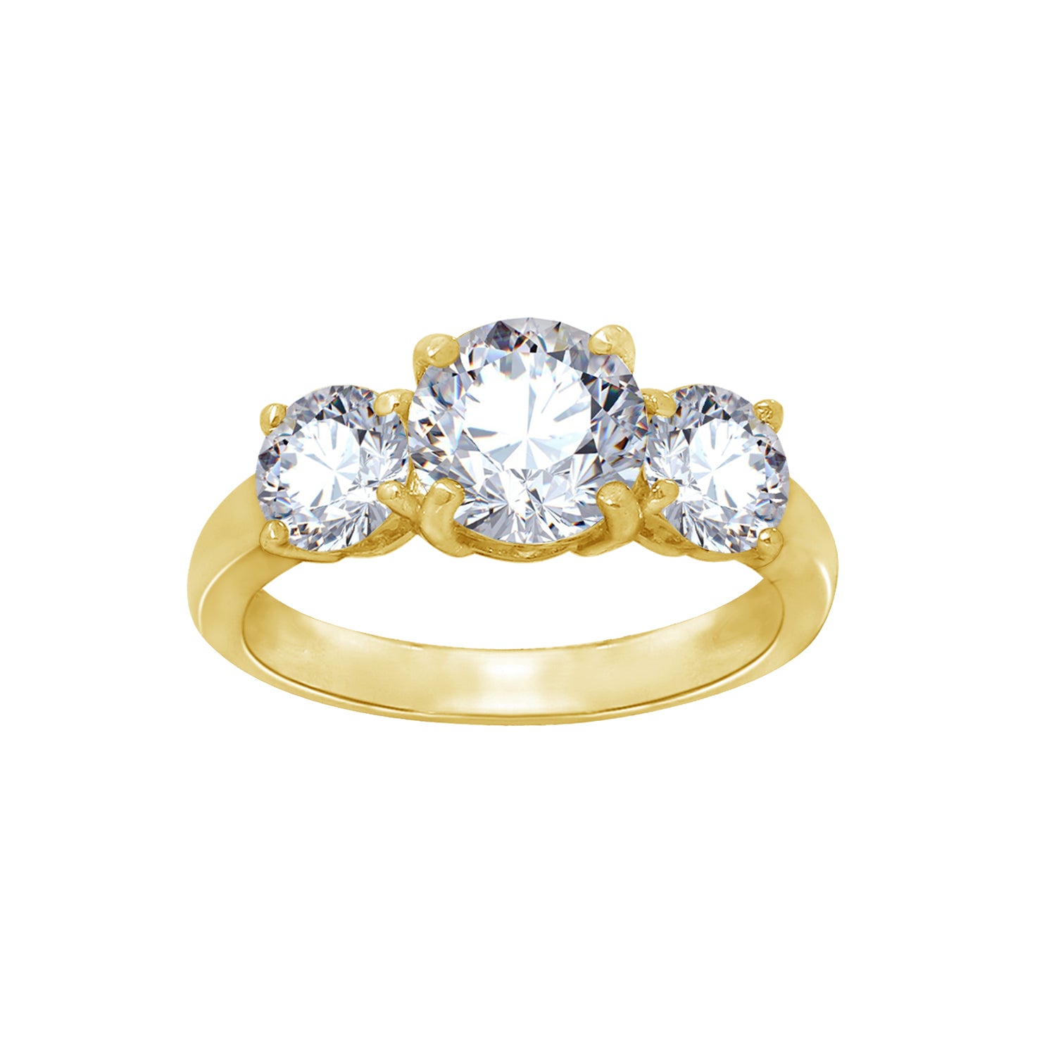 3.00cttw Round 3-Stone Ring