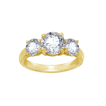 3.00cttw Round 3-Stone Ring