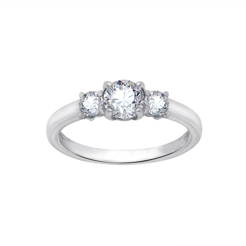 1.00cttw Round 3-Stone Ring