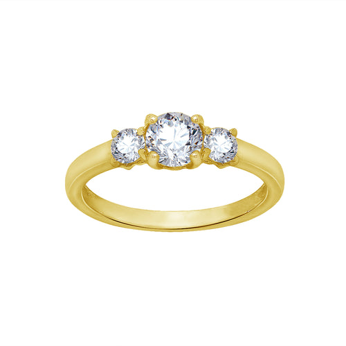 1.00cttw Round 3-Stone Ring