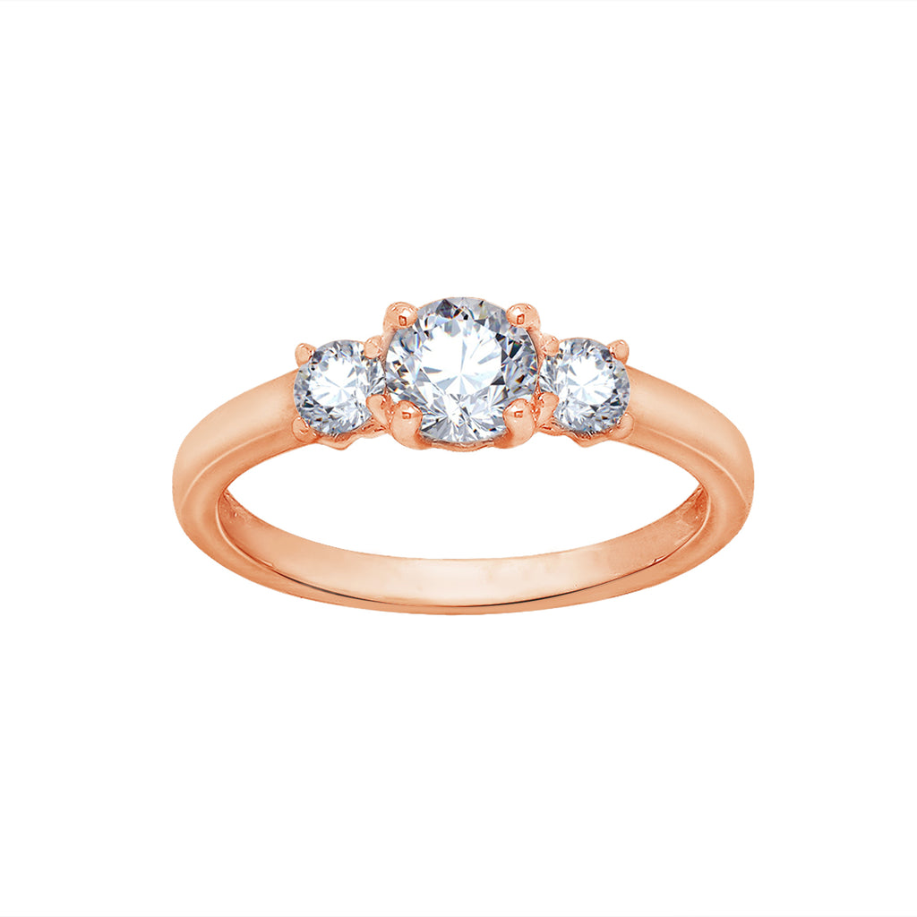 1.00cttw Round 3-Stone Ring
