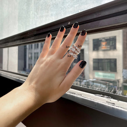 3.00cttw Round 3-Stone Ring