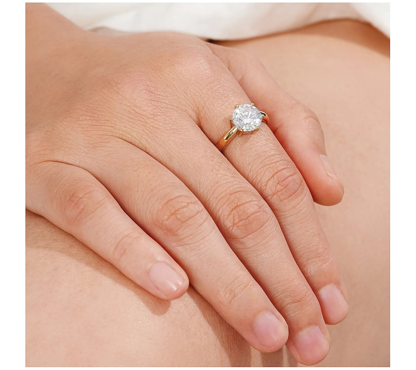 3.00cttw Round Cut 6 Prongs Solitaire Ring