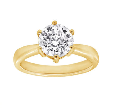3.00cttw Round Cut 6 Prongs Solitaire Ring