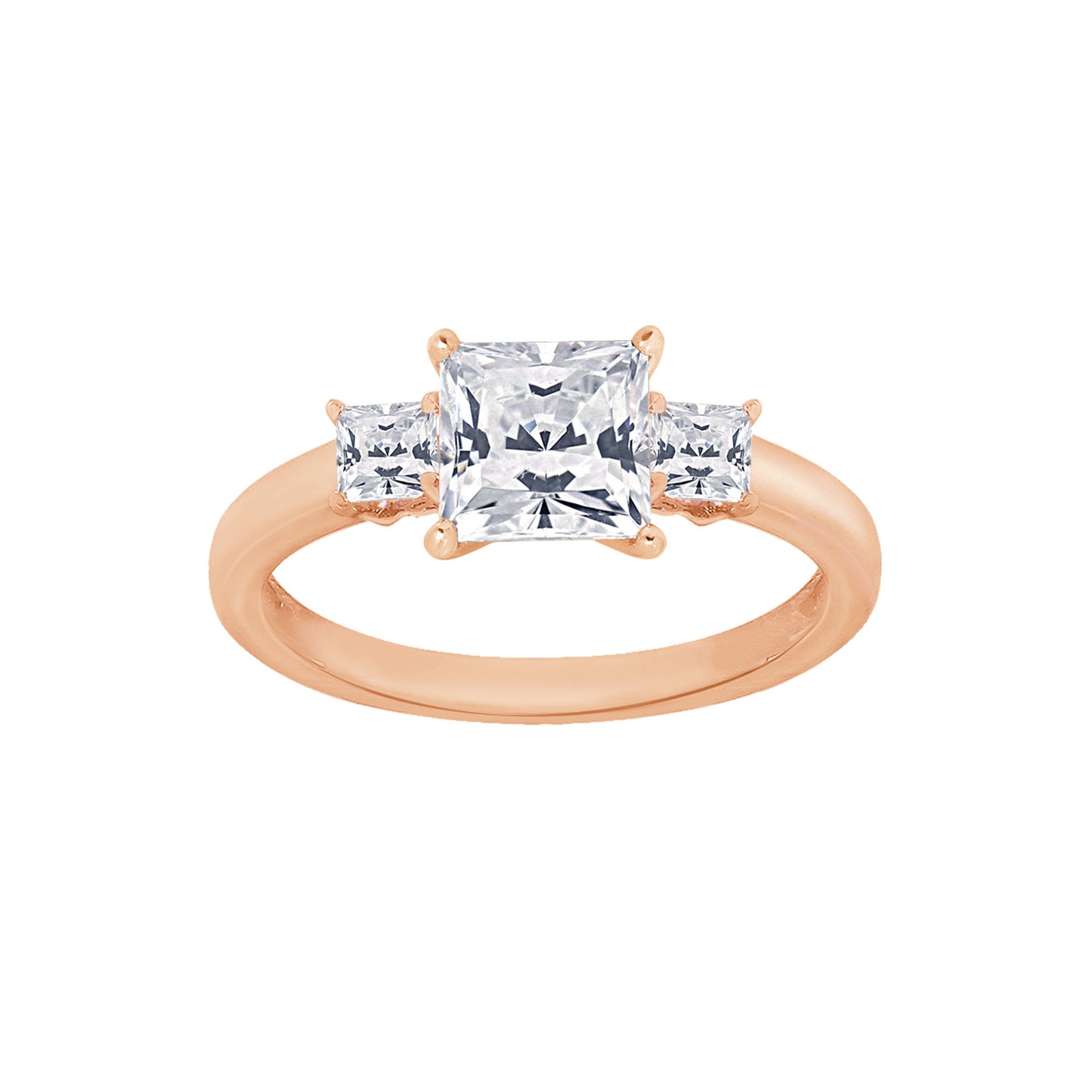 1.00cttw Princess-Cut 3-Stone Ring