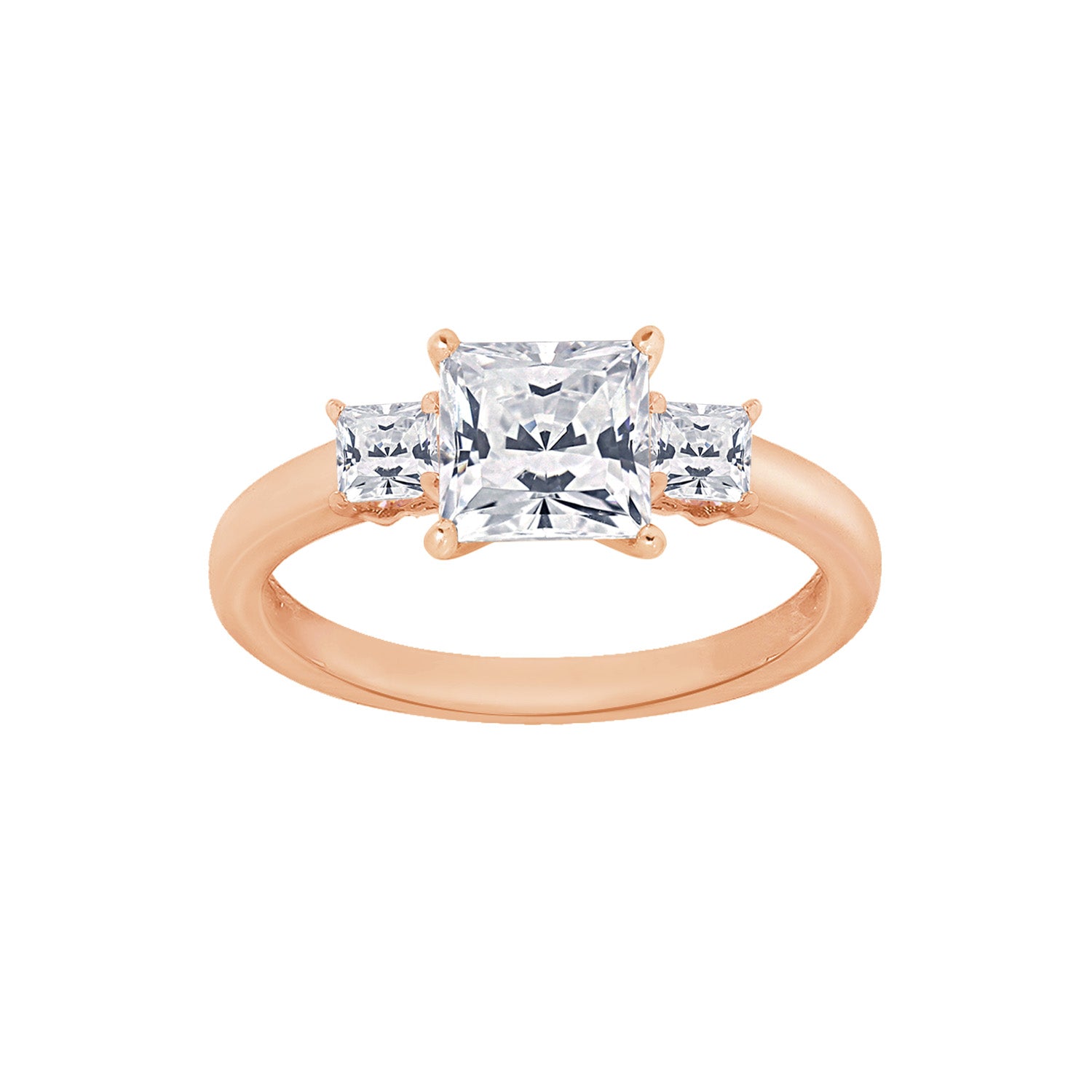 1.00cttw Princess-Cut 3-Stone Ring