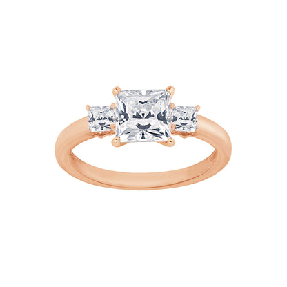1.00cttw Princess-Cut 3-Stone Ring