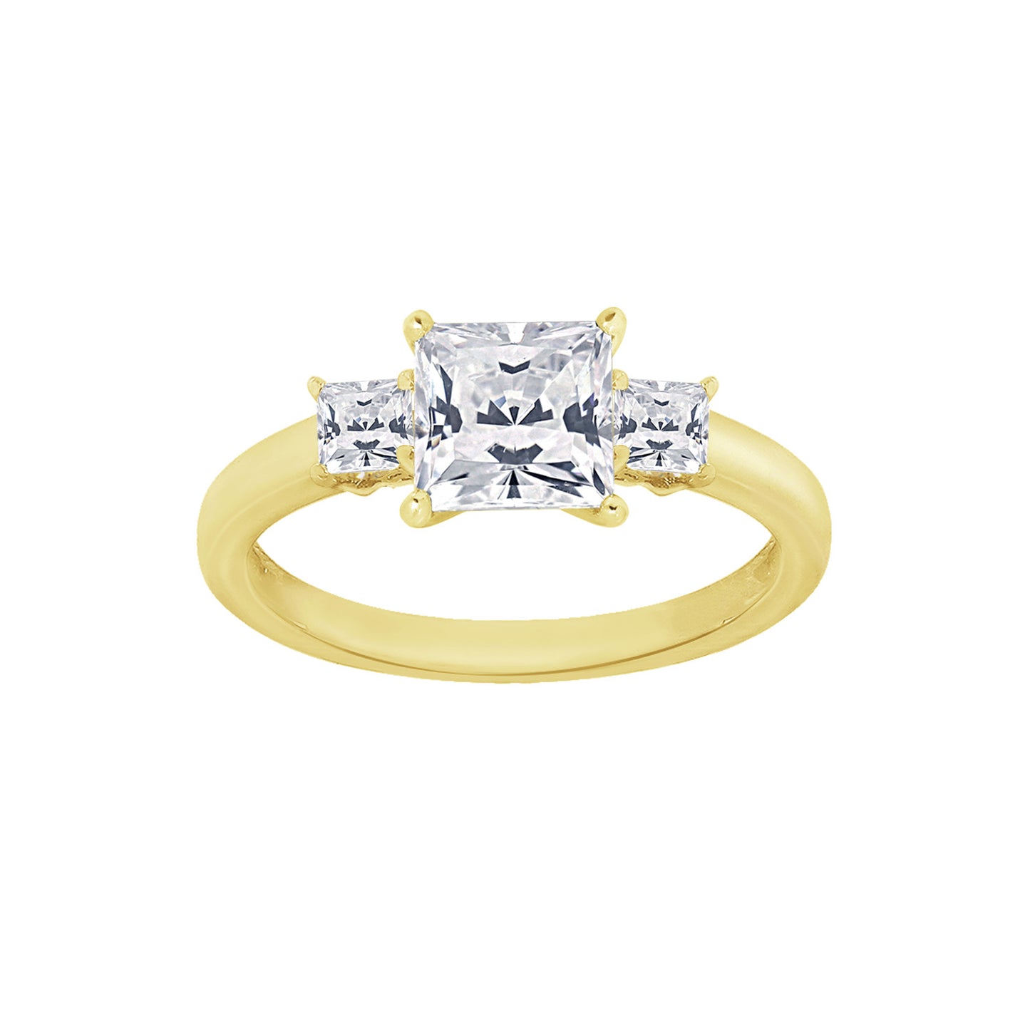 1.00cttw Princess-Cut 3-Stone Ring