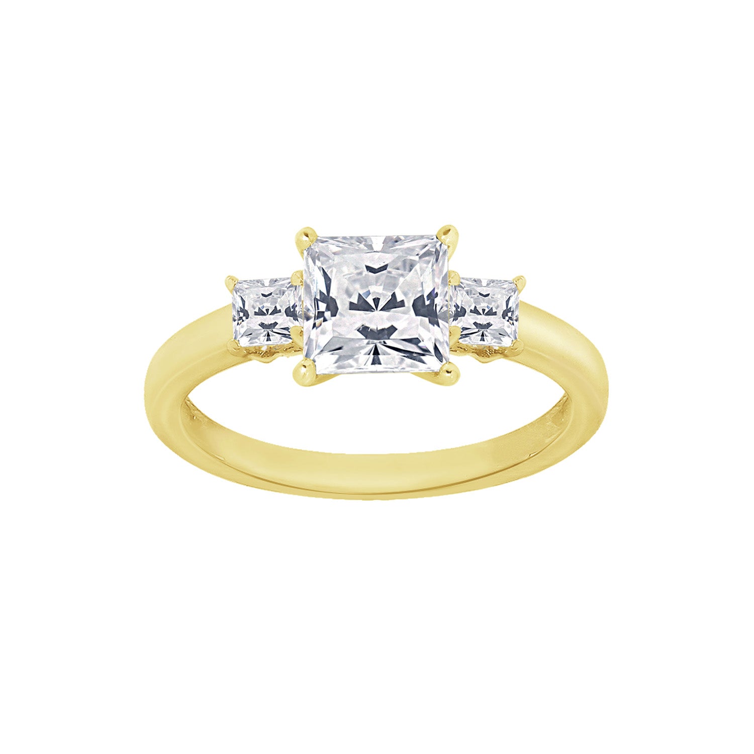1.00cttw Princess-Cut 3-Stone Ring