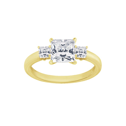 1.00cttw Princess-Cut 3-Stone Ring