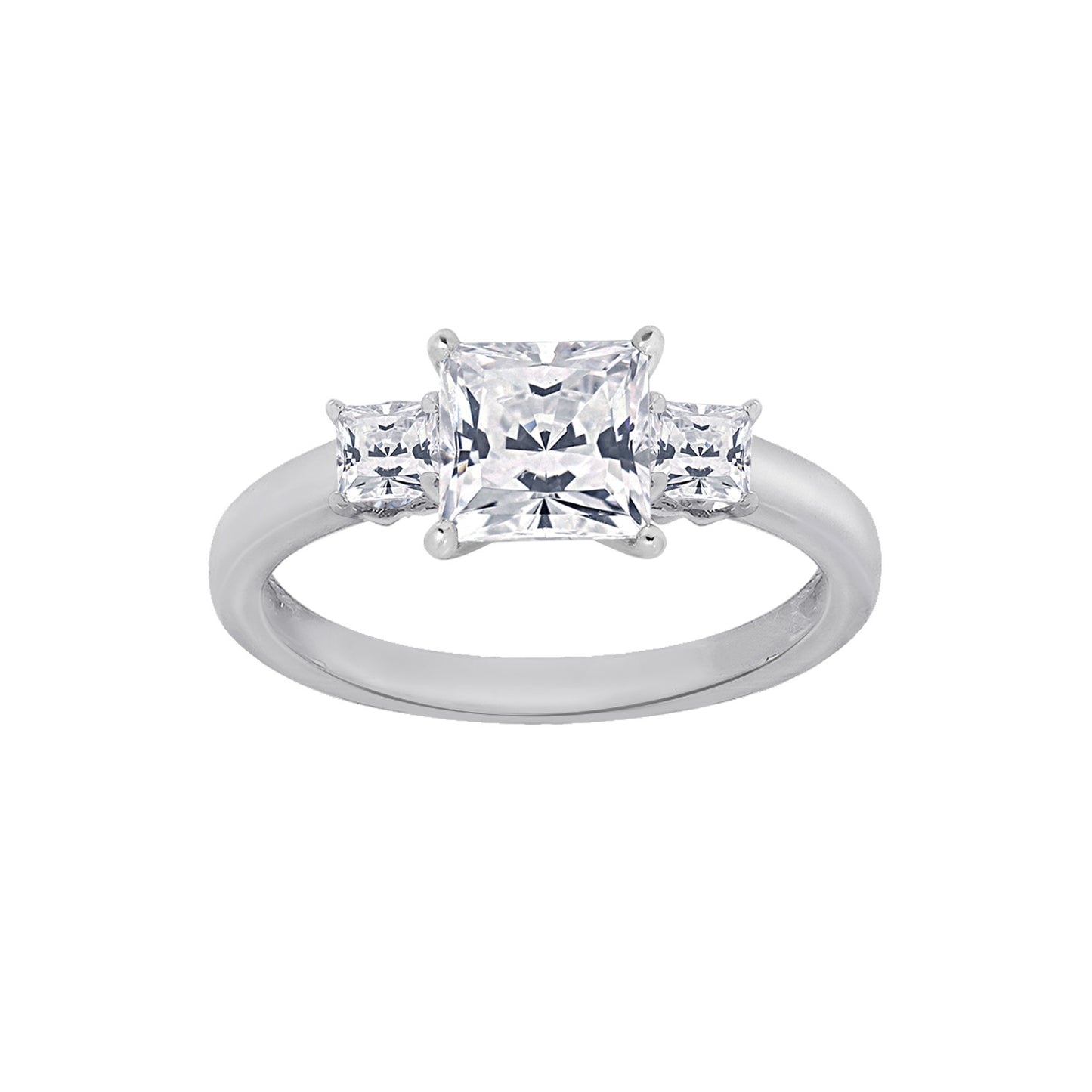 1.00cttw Princess-Cut 3-Stone Ring