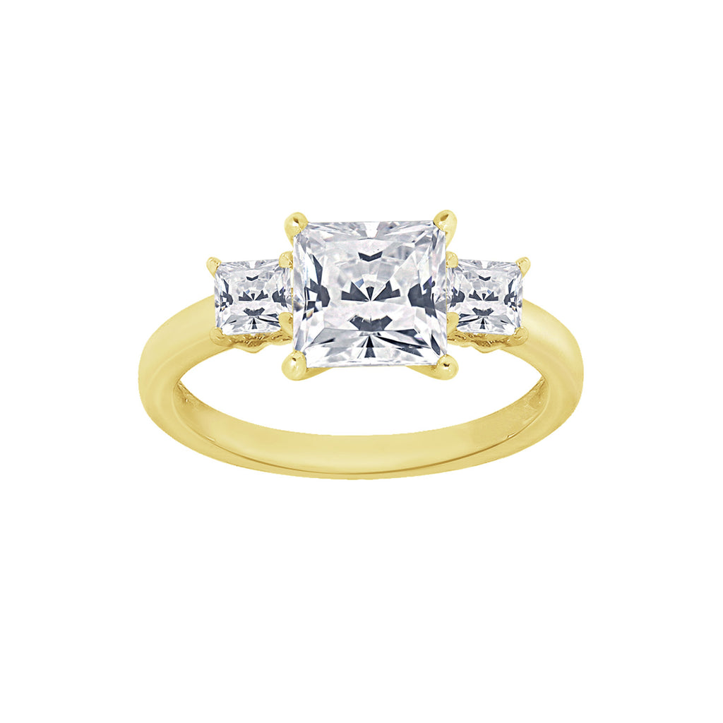 2.00cttw Princess-Cut 3-Stone Ring
