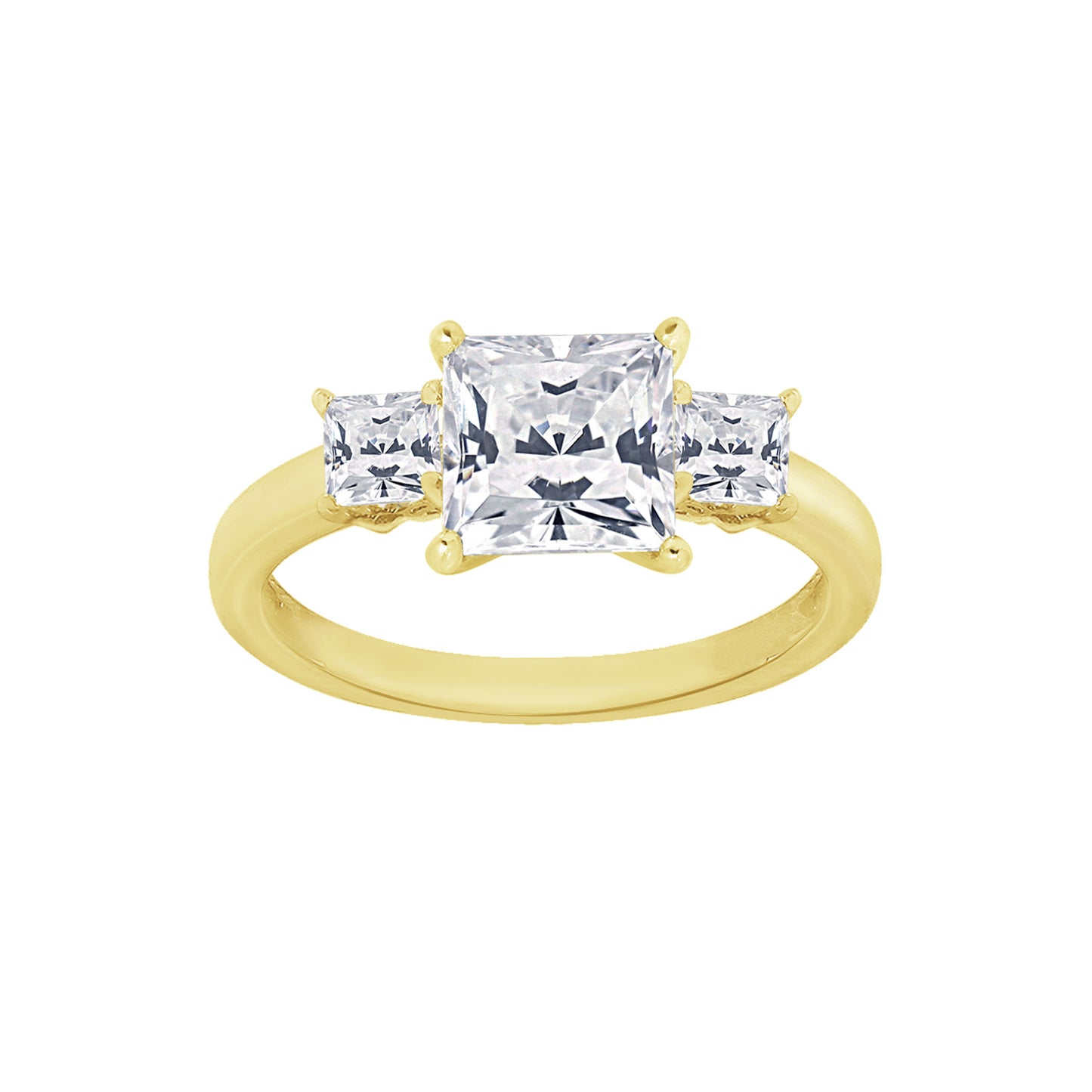 2.00cttw Princess-Cut 3-Stone Ring