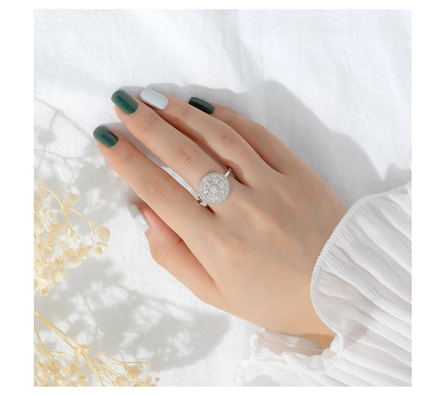 14.90 cttw Ballerina Halo Ring