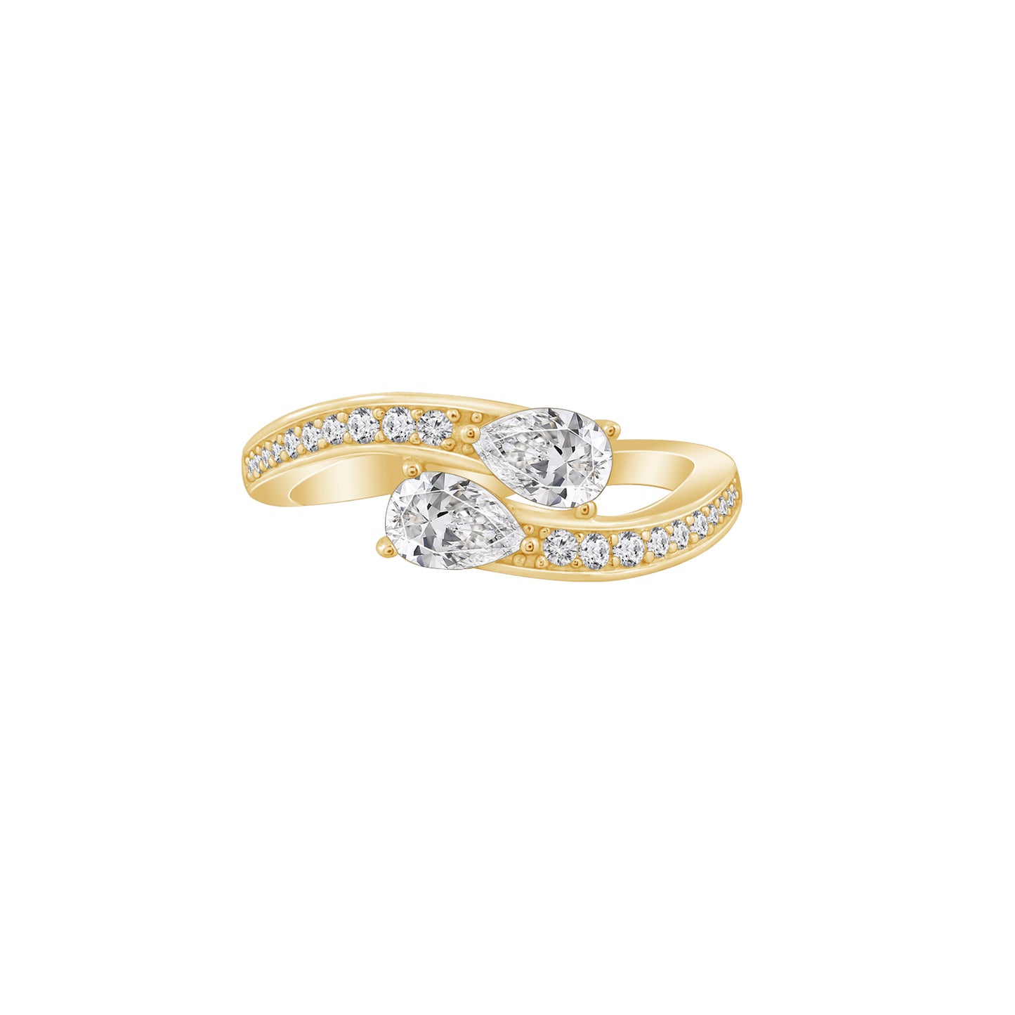 Pear Bypass Ring