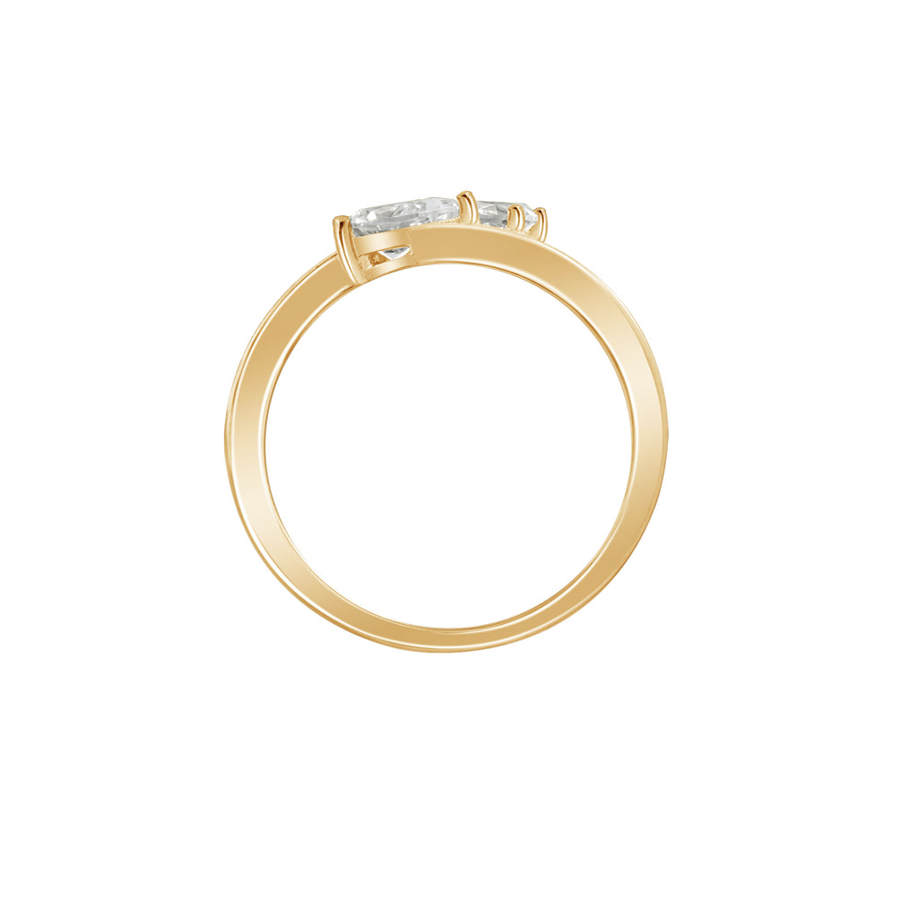 Pear Bypass Ring
