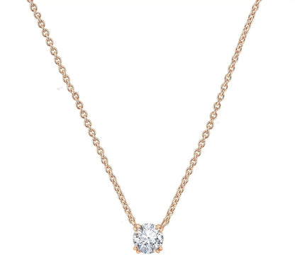 Sterling 1.00 cttw Round Solitare Necklace JEP17604