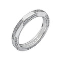 Sterling Silver & Cubic Zirconia Pave Eternity Band Ring R15439