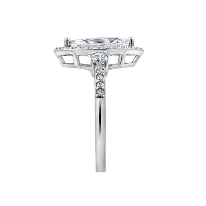 1.85 cttw Marquise Halo Ring