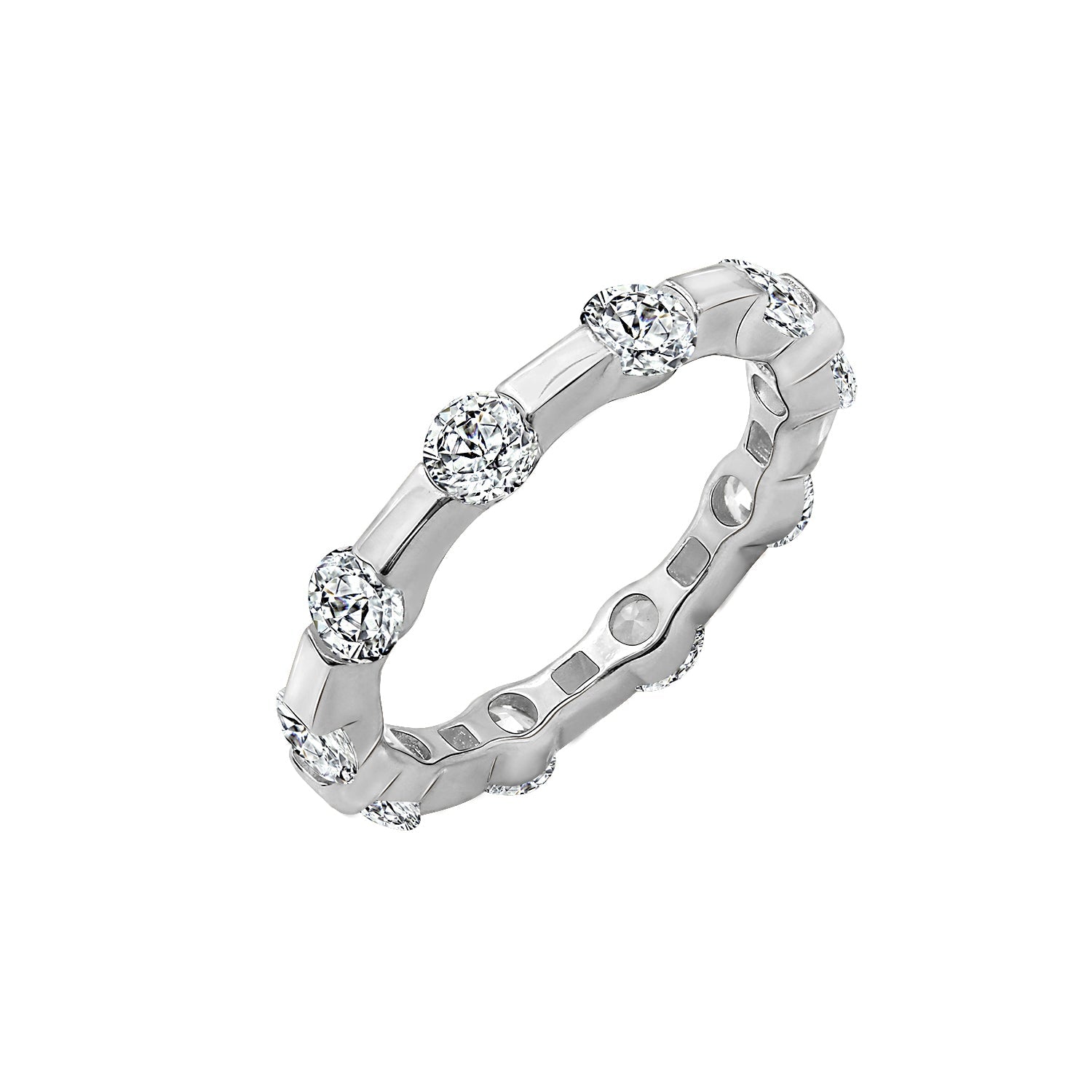 Tension Set Band Ring