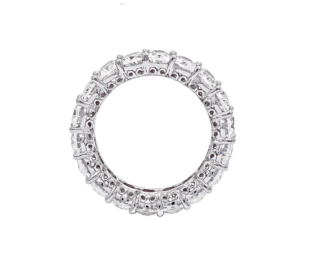 8.50 cttw Emerald Cushion Eternity Band Ring