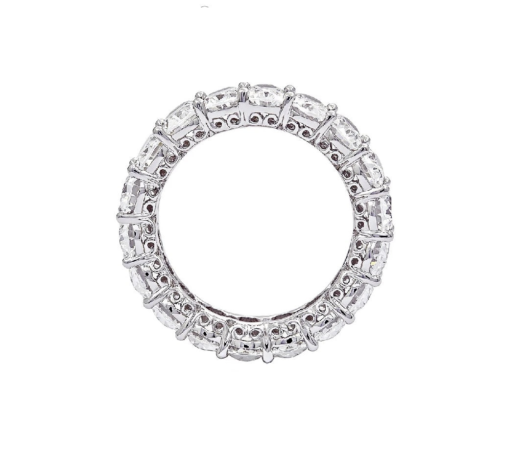 8.50 cttw Emerald Cushion Eternity Band Ring