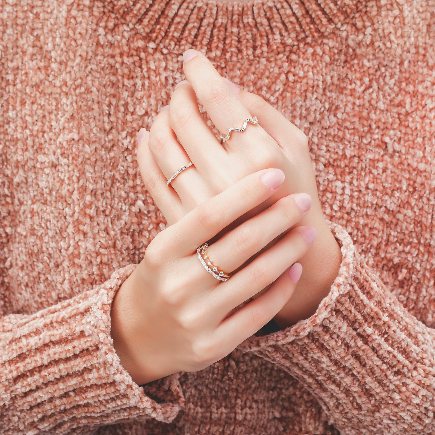 Ring Bar - Linear Baguette Band Ring