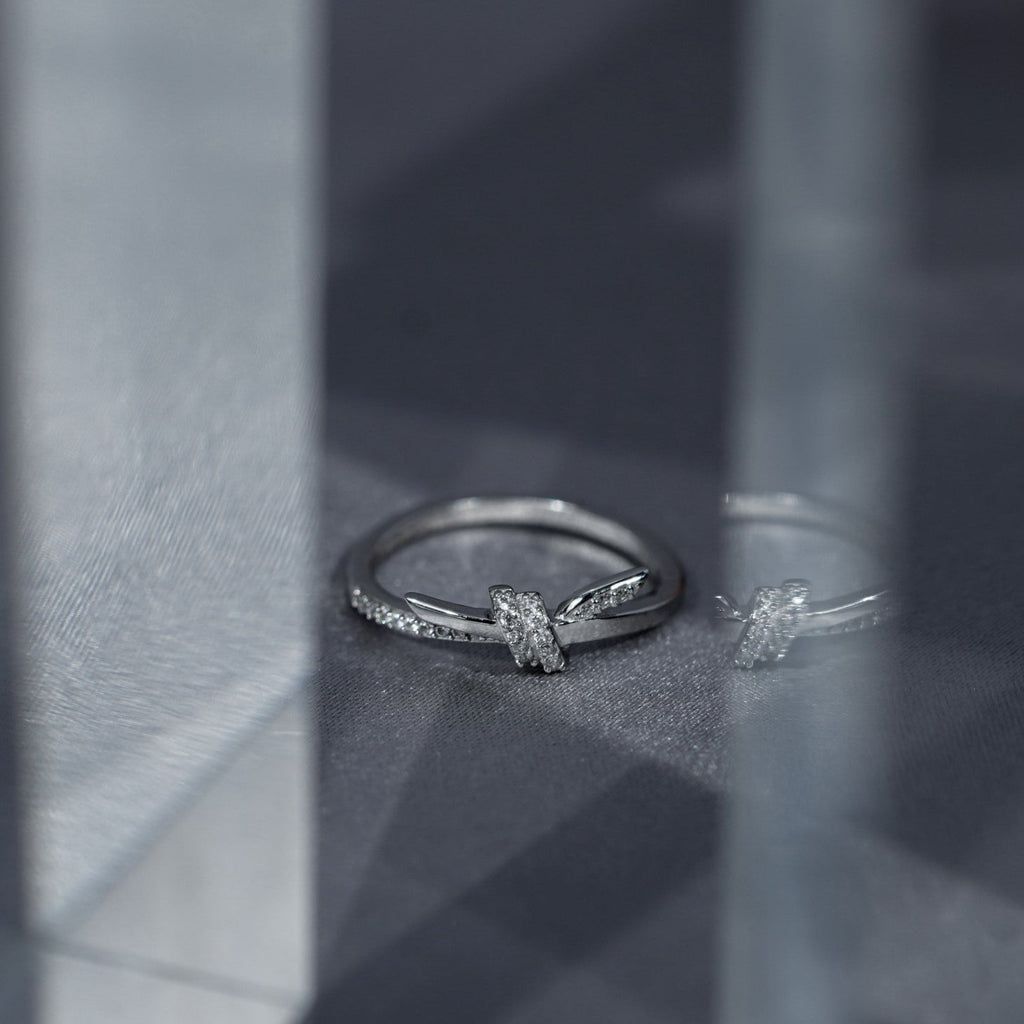 Pave Love Knot Ring
