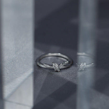 Pave Love Knot Ring