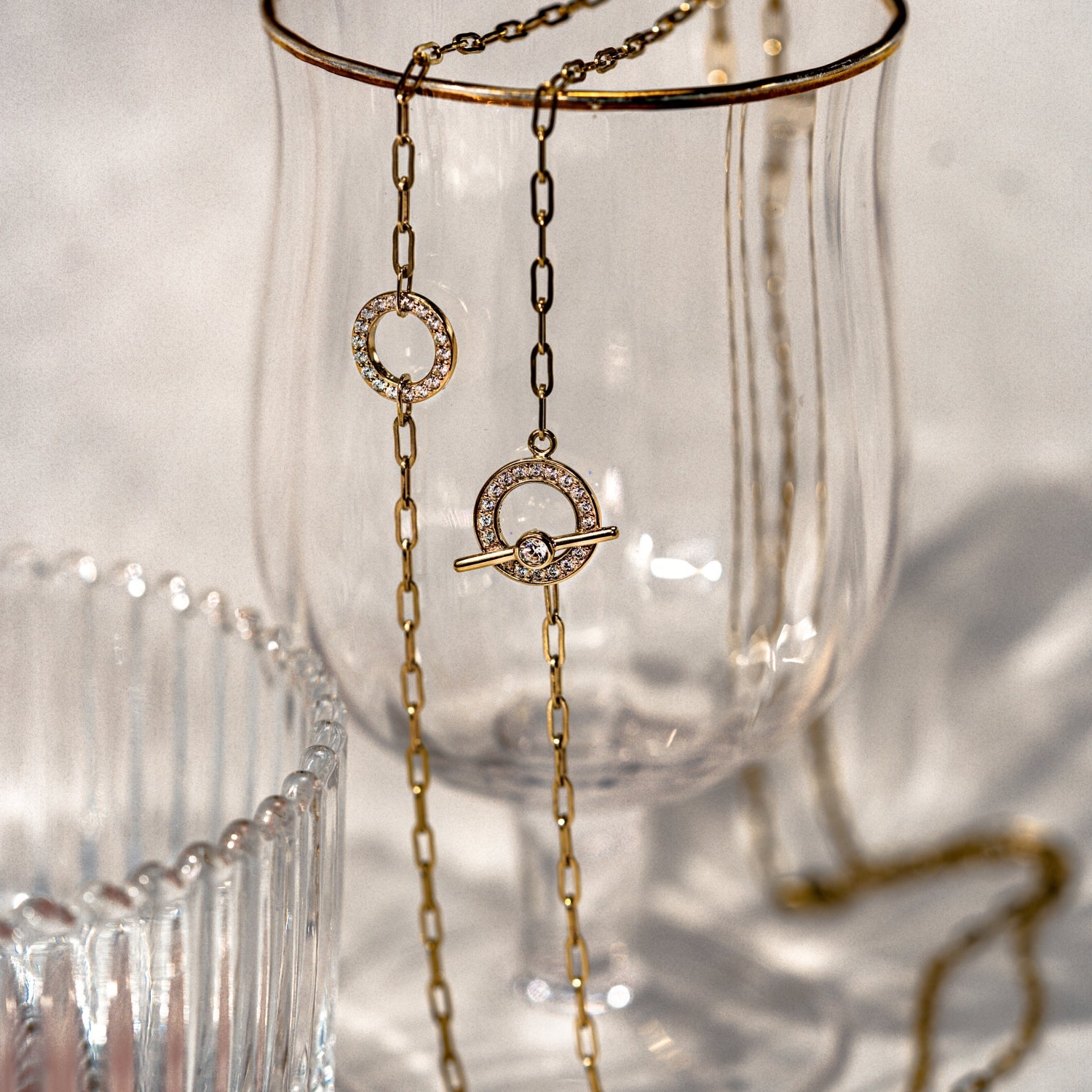Paper Clip Chain Toggle Necklace