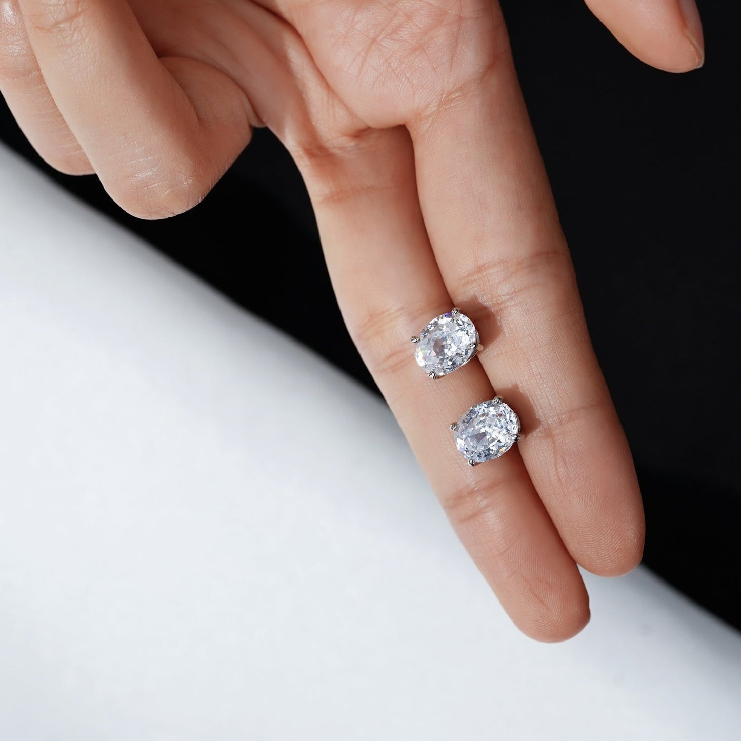 3ct Solitaire Oval Stud Earrings JEE23757