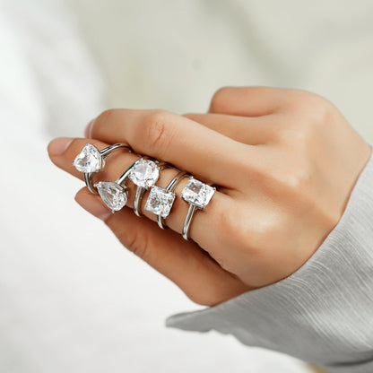 4ct Solitaire Emerald Cut Cocktail Ring JER23737