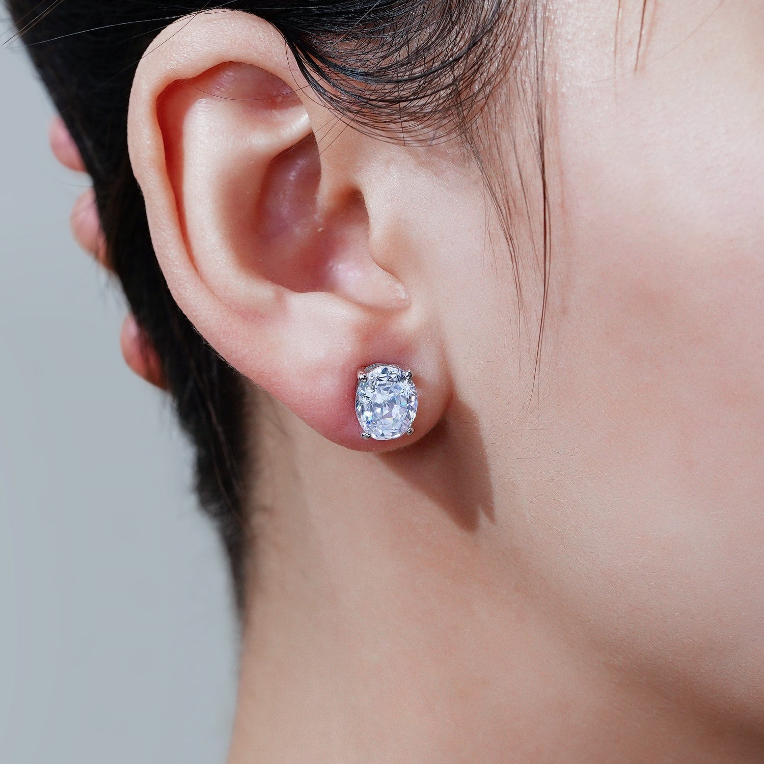 3ct Solitaire Oval Stud Earrings JEE23757