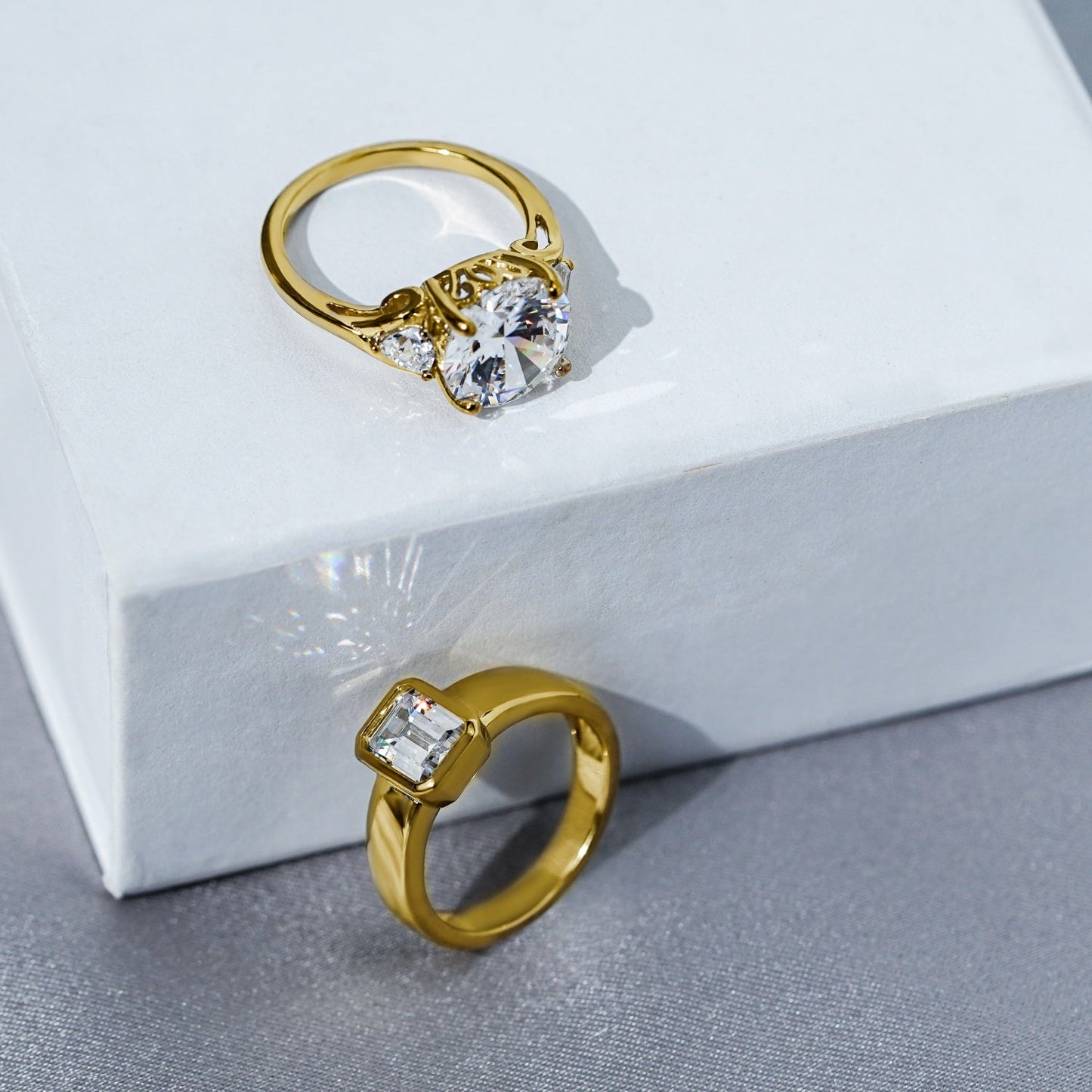 Round CZ Engagement Ring JER22606